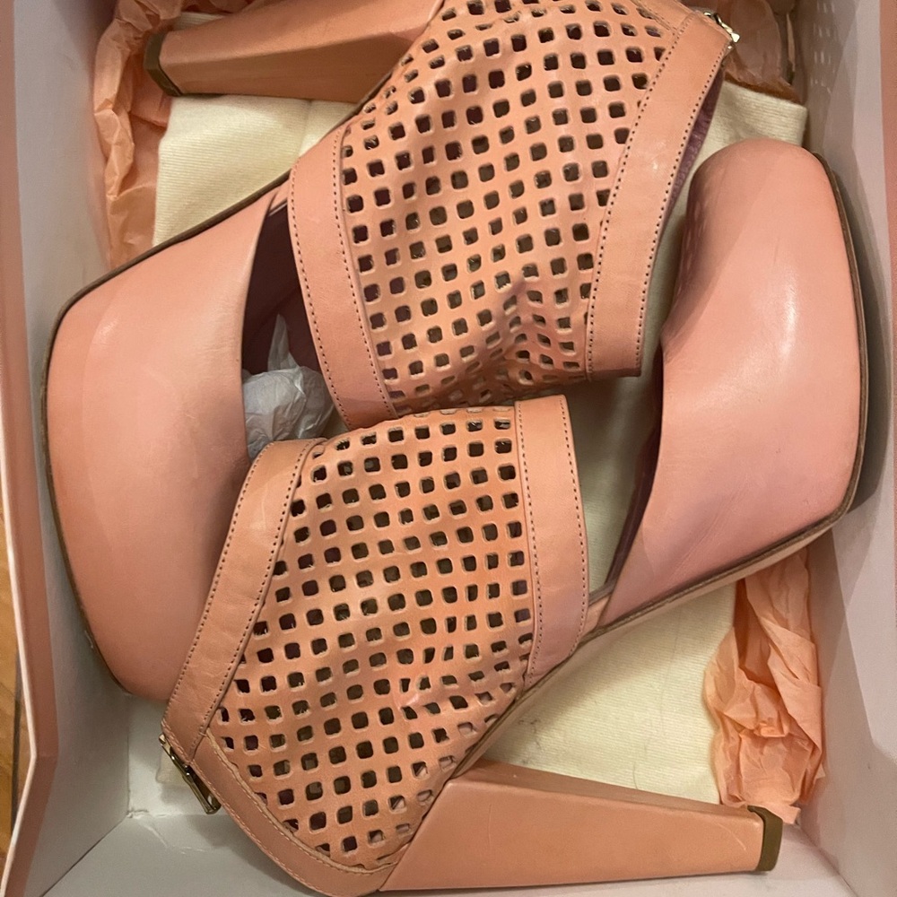 Loeffler Randall Blush Pink Peep-Toe Heels
